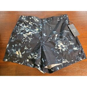 VRST Slim Fit Shorts Men Size Medium Black Blue Abstract Print Boxer Brief Liner